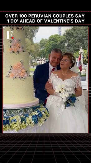 #FirstpostNews: Peruvian Couples Say ‘I Do’ at Lima Mass Wedding More than 100 couples tied the knot in Lima on Thursday, as the Peruvian capital hosted its first collective civil wedding of the year ahead of Valentine’s Day. The ceremony was held at the Magic Circuit of Water, a popular tourist attraction, where newlyweds received photographs and a celebratory cake, while brides were offered complimentary makeup services. Lima’s Metropolitan Municipality organises community weddings to make civ