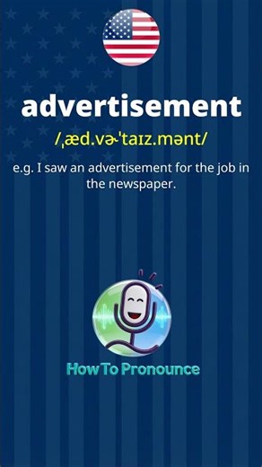 ADVERTISEMENT 📢 How to Pronounce? 🇺🇸 US vs UK 🇬🇧 English Pronunciation #Shorts