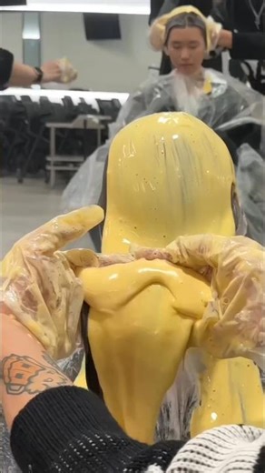 ✨🍦 Vanilla Cloud Hair Color Tutorial | Yellow Mousse Blend | #hairdye