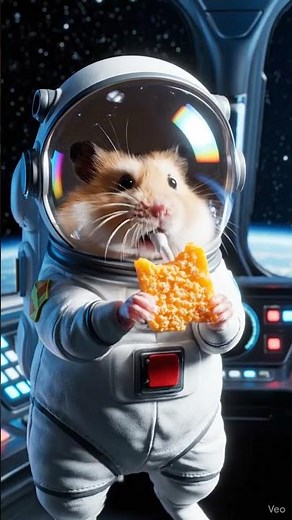 Space Hamster Tries to Eat Dehydrated Cheese — But It Floats Away! | Funny Space Short| Nebula Shots