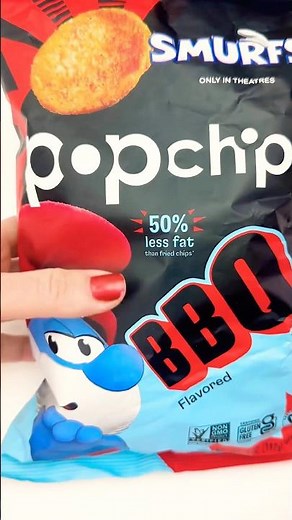 Smurfs Popchips BBQ Snack Unboxing #fyp #snacks #food #unboxing #smurfs #popchips #popchips #fypシ