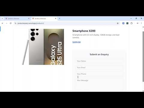product showcase simple application using mern stack