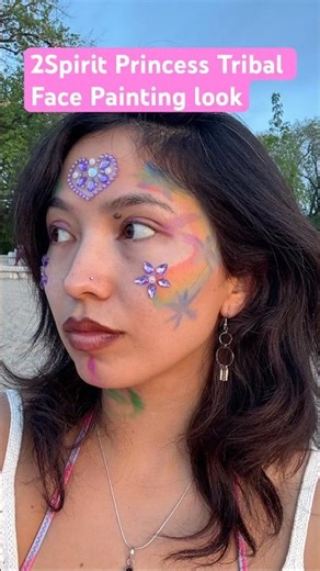 First Client: Two Spirit Princess Tribal Face Painting Look! 🌈🦄☺️🐚🌊