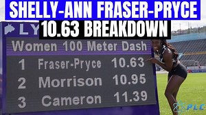 Shelly-Ann Fraser-Pryce 10.63 Breakdown | Women's Second Fastest Time Ever: Was so excited when I saw that Shelly-Ann ran a 10.63 after Shaccari Richardson has been getting all the hype so far this year. Shelly-Ann Fraser-Pryce running at 10.63 just puts so much more hype into the Women's Olympic 100m coming on later this year. Enjoy the breakdown! http://www.performancelabofcalifornia.com | How To Run Faster