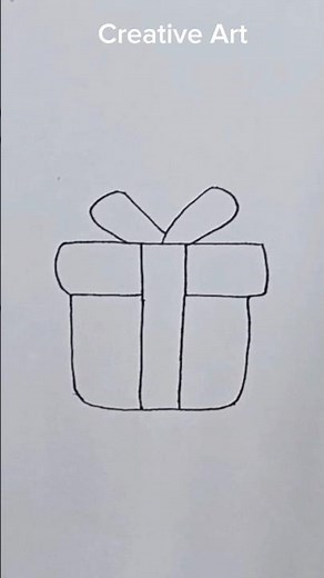 How to draw a gift box | Easy drawings