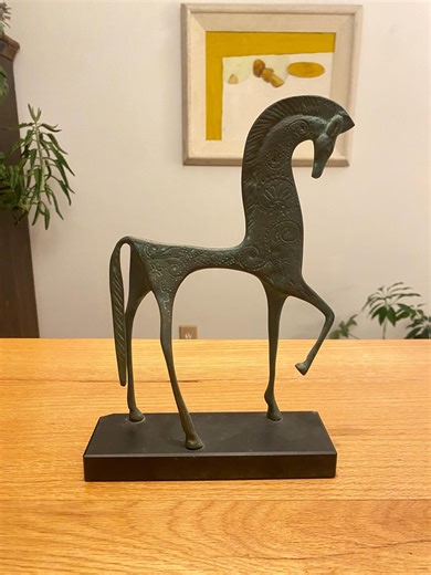 Vintage Bronze Etruscan Horse Statue- Made in Italy - Etsy