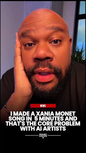 Isaac Hayes III on Instagram: "This week, I’ve seen a lot of videos about AI generated artist @xania_monet whose records are charting on Billboard and who signed a $3 million record deal. But here’s the thing, I just made a Xania Monet song in five minutes using the exact same program, Suno. So should I be able to sign a $3 million deal too? And that’s the problem. There’s no protection stopping anyone from using these AI-generated voices because they aren’t real. This is the fundamental flaw in