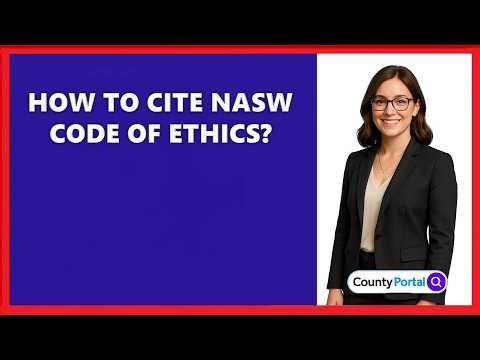 How To Cite NASW Code Of Ethics?