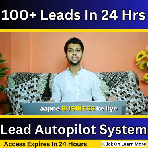 😩 Reel viral ho jaaye… yeh soch ke content bana rahe ho? 📥 Har din dozens of DMs bhej rahe ho, fir bhi reply nahi aata? 📞 Cold calling karke logon ke gusse sun rahe ho? 💸 Ads chala rahe ho, lekin leads zero? Agar haan — toh sach bataun? Yeh sab trial & error se zyada, thakaan deta hai. 👉 Ab time hai ek solid system seekhne ka — Jo bina stress ke, bina guess ke, roz leads de — consistently. 🎯 Join this FREE training to learn how to generate daily leads like a pro. 👇 Register now. | Shivay 