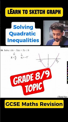 GCSE Maths Quadratic Inequalities Explained | How to Solve Using Graphs