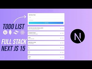 TodoList App Using Next.js 15 | Nextjs tailwindcss and mongodb project