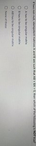 If two non-null, idempotent matrices A and B are such that AB B... | Filo