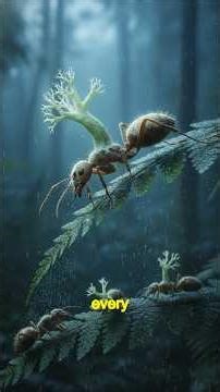 Zombie Ant Fungus: Mind Control in Nature! #WeirdScience #NatureFacts #Cordyceps #science #facts