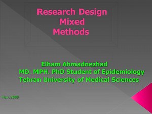 Research Design Mixed Methods - SlideServe