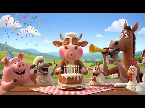 Cow's Birthday Party 🐮🎂Popular Nursery Rhymes