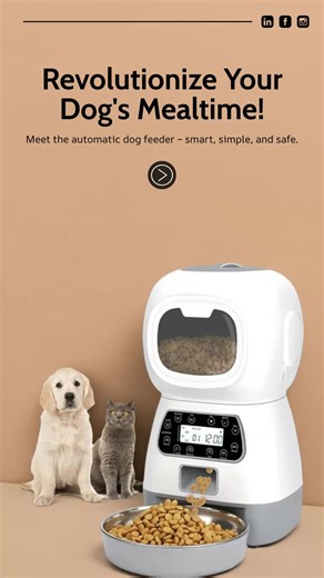 Transform mealtime with our Automatic Dog Feeder! 🍽️ Schedule meals, portion food, and engage remotely! . . https://dogslovestore.com/products/smart-food-dispenser-for-dogs