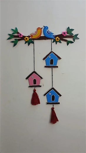 DIY Cardboard Bird Wall Decor Art 🐦/ Best Cardboard Craft/ Easy Cardboard room decor💡