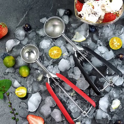 Cookie Scoop Set - 3 PCS Include 1 Tbsp, 2 Tbsp, 3 Tbsp - Made of 18/8 Stainless Steel for Baking - Muffin Scoop