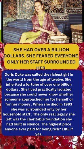 Doris Duke Was the Richest Woman in the World and Died Almost Alone 😢❤️#news #hollywood