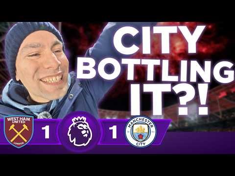 Man City's Title Race Is OVER! West Ham 1-1 Man City — Matchday Vlog