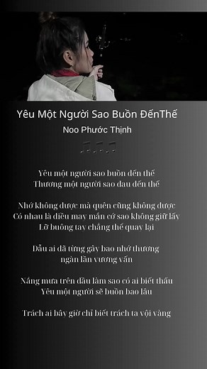 Yêu Một Người Sao Buồn Đến Thế #top1linhnhac #lyricsvideo #tamtrang #nhachaymoingay #fyp#yeumotnguoisaobuondenthe #noophuocthinh