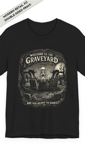 Vintage Skeleton Dance Shirt 💀 | Retro Graveyard Cartoon Tee