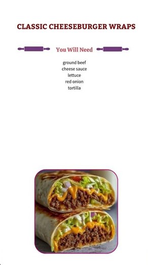 Classic Cheeseburger Wraps