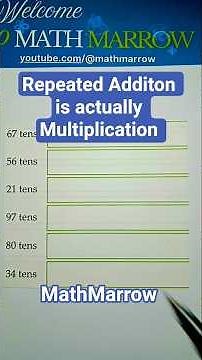 How. repeated addition is actually Multiplication @MathMarrow
