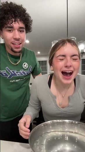 Dunking her head in water every-time she guesses wrong #shorts