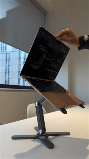 That constant ache behind your neck and shoulders isn’t “normal.” It’s your body fighting back against bad angles — hours hunched over a laptop that sits too low. The Aerix Model-X Pro lifts your screen to natural eye level, instantly easing tension and restoring focus. Made from precision aluminium. Fully foldable. Built to move with you. | Aerix Design