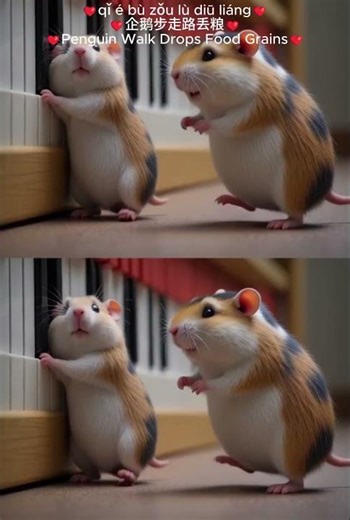 AI Hamster Chaos 😂 | Nose Stuck & Snack-Filled Cheeks#AIHamster #HamsterFail#LittleHamster