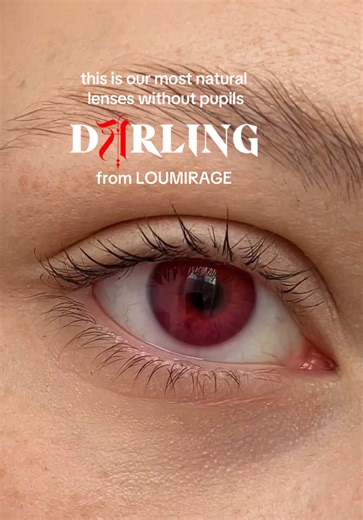 Natural Red Contact Lenses Without Pupils