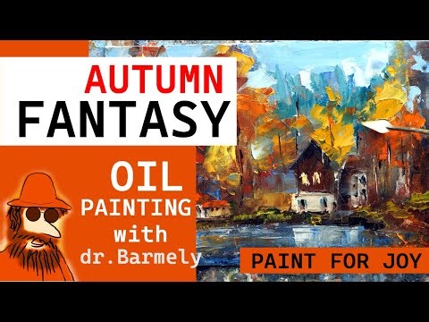 Autumn Forest Fantasy | Palette Knife Oil Painting Timelapse