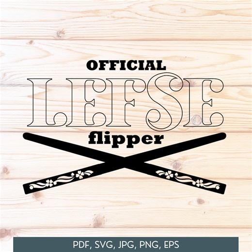 Official Lefse Flipper SVG: DIY Norwegian Gift (digital File) - Etsy