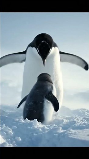 Lost Baby Penguin Saved by Parent 🐧❄️❤️