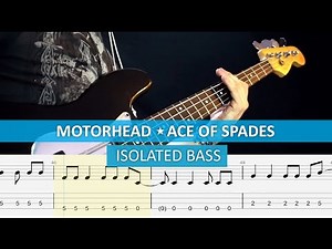 [isolated bass] Motorhead - Ace of Spades / bass cover / playalong with TAB
