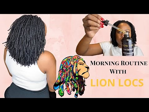 Morning Routine For Shiny Healthy Locs Featuring Lion Loc Products: REVIEW OF LION LOCS