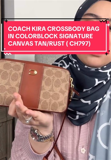 Coach Kira Crossbody Bag: Colorblock Canvas Design