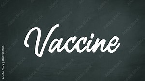 Vaccine Hand Written Text Animation With Board Background