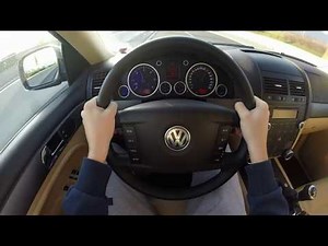 Volkswagen Touareg 2004 2.5 R5 TDI - POV Driving on Highway