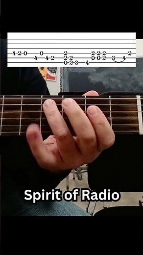Spirit of Radio Intro Rush Guitar Tutorial