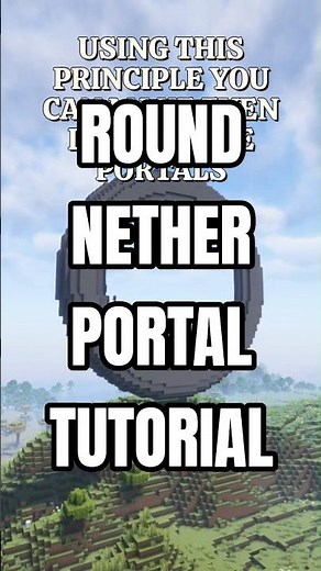 MINECRAFT TUTORIAL | How to make a round nether portal #minecraft #minecraftbuilding #minecraftshort