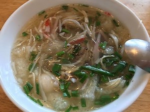 Imitation shark fin soup recipe - Fish maw soup. Cach nau soup vi ca-soup bong bong ca