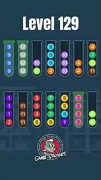 Solve Level 129 - Ball Sort Candy Sort Puzzle Game @GameSaviors #ballsortpuzzlegameplay