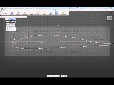 Fusion 360 tutorial: Airfoil airfoil from a picture