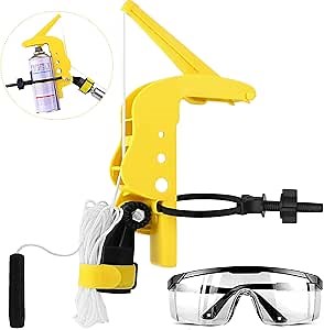 Spray Can Holder Extension Pole Adaptor, Sprayer Adaptor Trigger Handle for Aerosol Can and Powder Duster, Perfect for Wasp&Bees Spray, Dusting Carpenter or Gardens - Spray Paint Adjustment