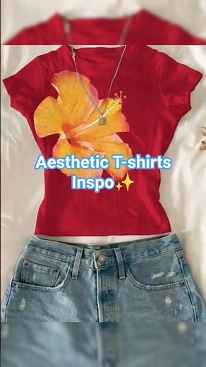 Aesthetic T-Shirts Inspo ✨🎀 | Cute & Trendy T-Shirts for Girls #Shorts #ytshorts