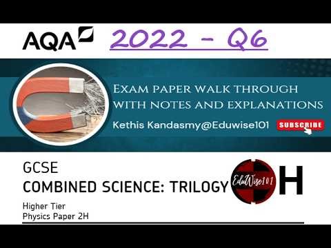 AQA GCSE (2022) Combined Science Physics - Paper 2: Q6 Higher Tier Past paper Forces