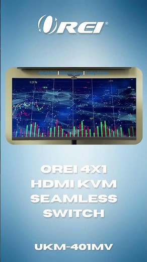 Manage 4 PCs Like a Pro! 🚀 KVM Switch with Multiview (8 Modes) #workstation #techsetup #kvm