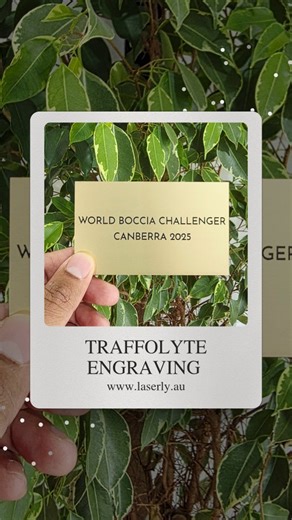 laserly.au | 🌟 Precision. Detail. Perfection. 🌟 Here’s a clean and elegant Traffolyte engraving we completed for an upcoming event – WORLD BOCCIA... | Instagram